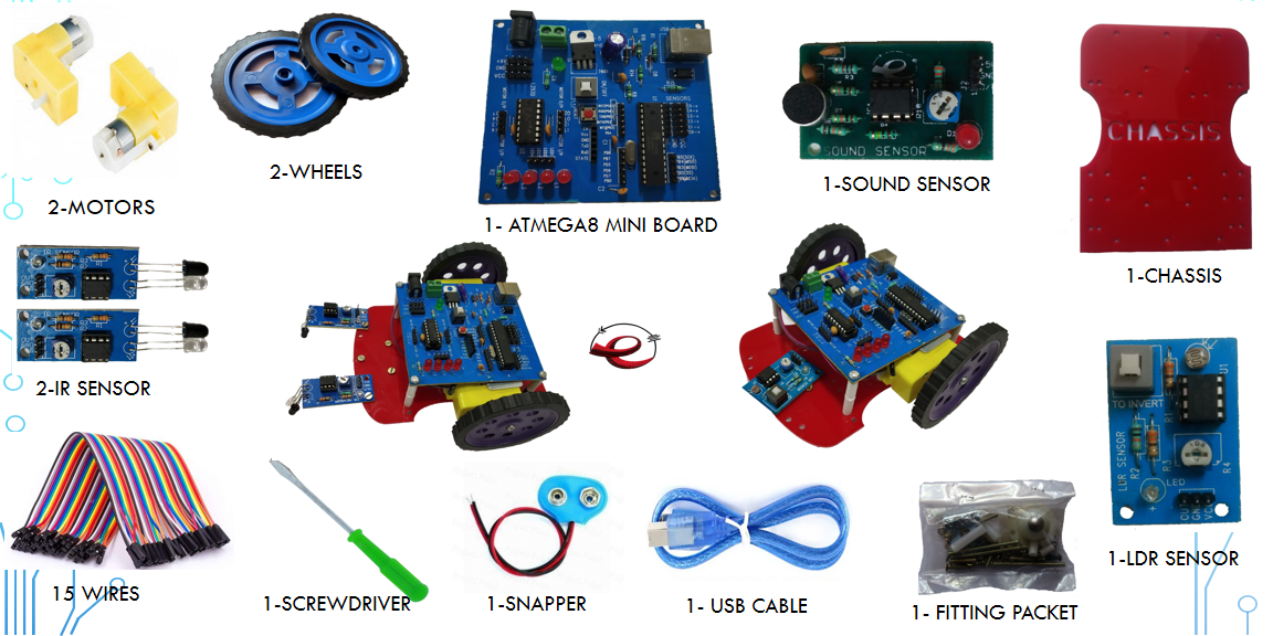 14 in 1 Multi-Purpose Programmable Robotic DIY Kit 