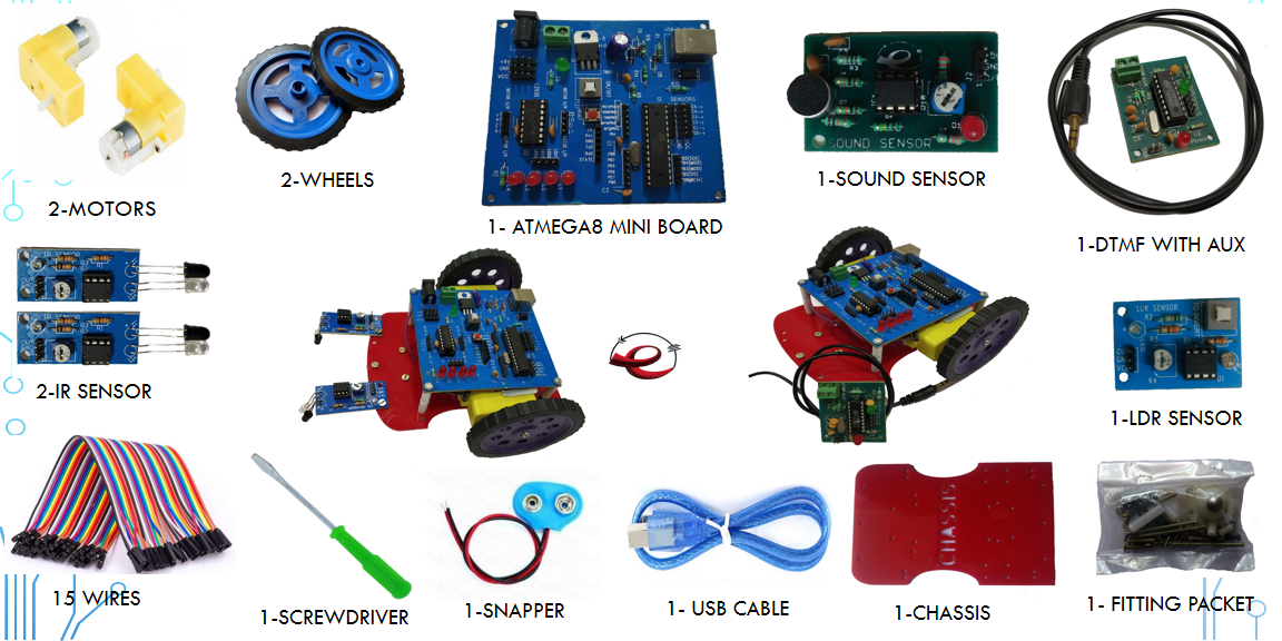 16 in 1 Multi-Purpose Programmable Robotic DIY Kit 