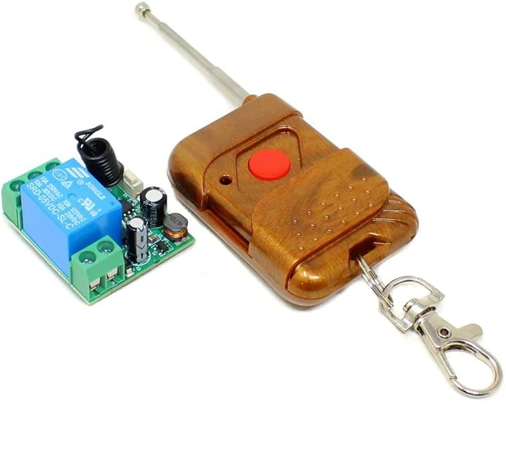 433MHz 12V 1 Channel Relay Module Wireless Remote Control Switch without Battery
