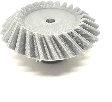 1 Pair 3D Printed Plastic Helical Bevel Gear 20 Teeth 53mm dia 15mm Width 6mm hole 2.5 Module for DIY Projects