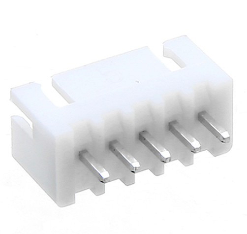 XH 2.54mm-5 pin JST Male Connector Through Hole Straight