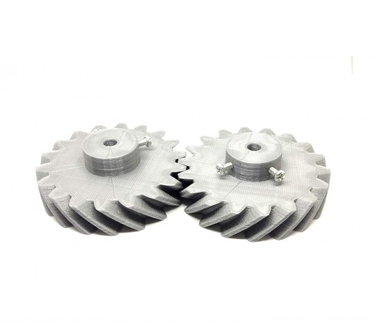 1 Pair 3D Printed Helical Plastic Spur Gear 18 Teeth 69mm dia 15mm Width 6mm hole 45degree Helix for DIY Projects