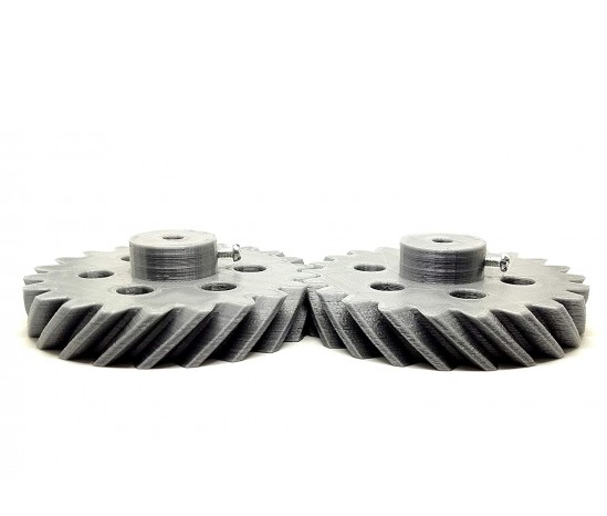 1 Pair 3D Printed Helical Plastic Spur Gear 22 Teeth 83mm dia 15mm Width 6mm hole 45degree Helix for DIY Projects