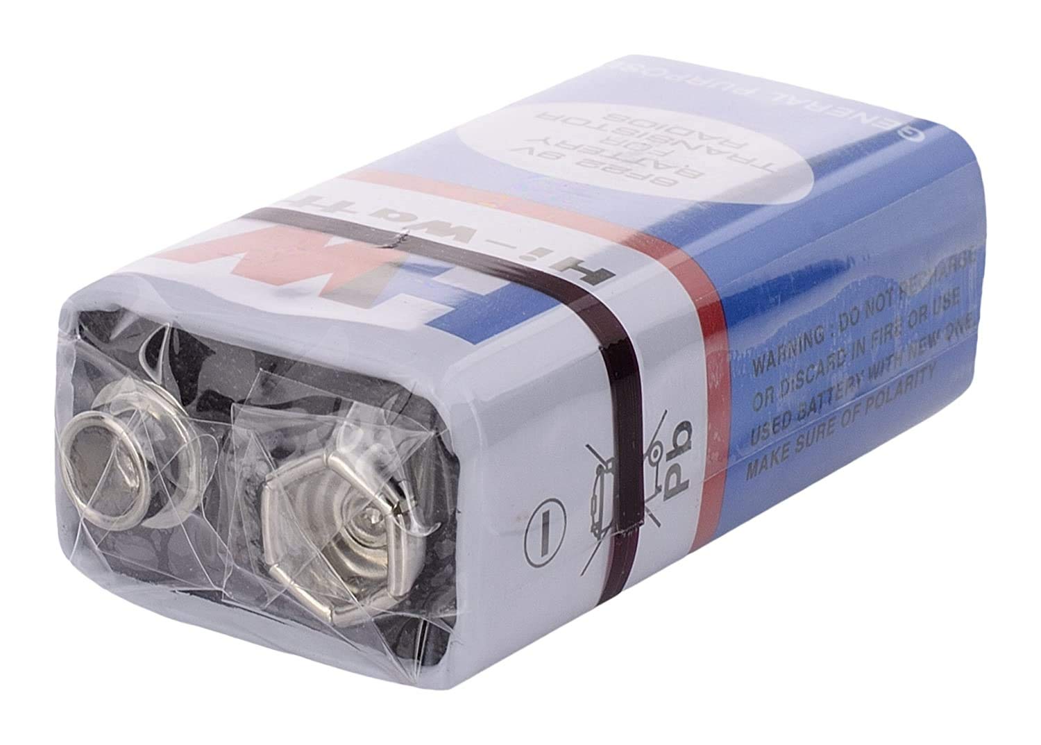 9V HI-Watt Long Life Zinc Carbon Battery 