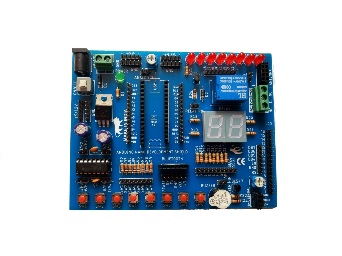 Nano Development Board Shield Compatible With NANO (WITHOUT NANO BOARD)