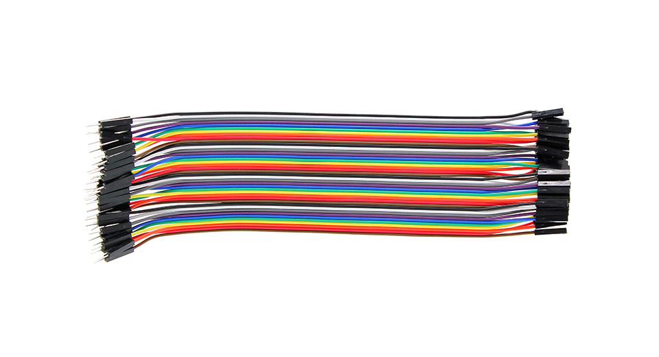 Male to Female Jumper Wires Strip of 40 Wires