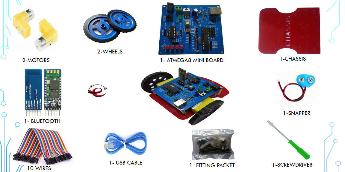 Wireless Bluetooth & Voice Controlled Programmable Robotic DIY Kit