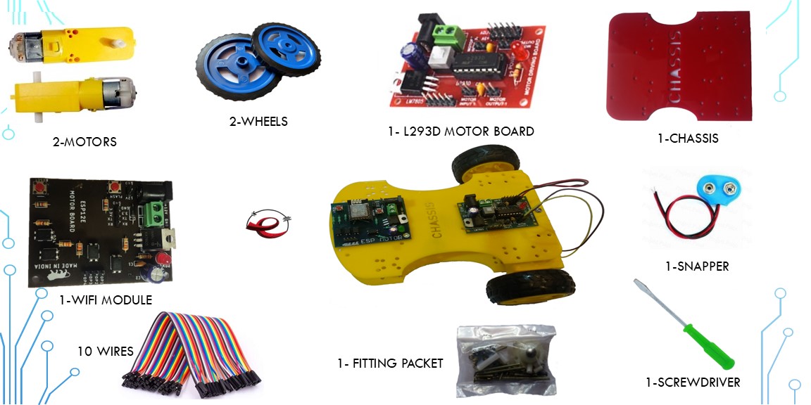 WI-FI Wireless Non-Programmable Control DIY Robotic Kit
