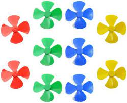 4 Blade DC Toy Motor Fan (Propeller)-Pack of 5