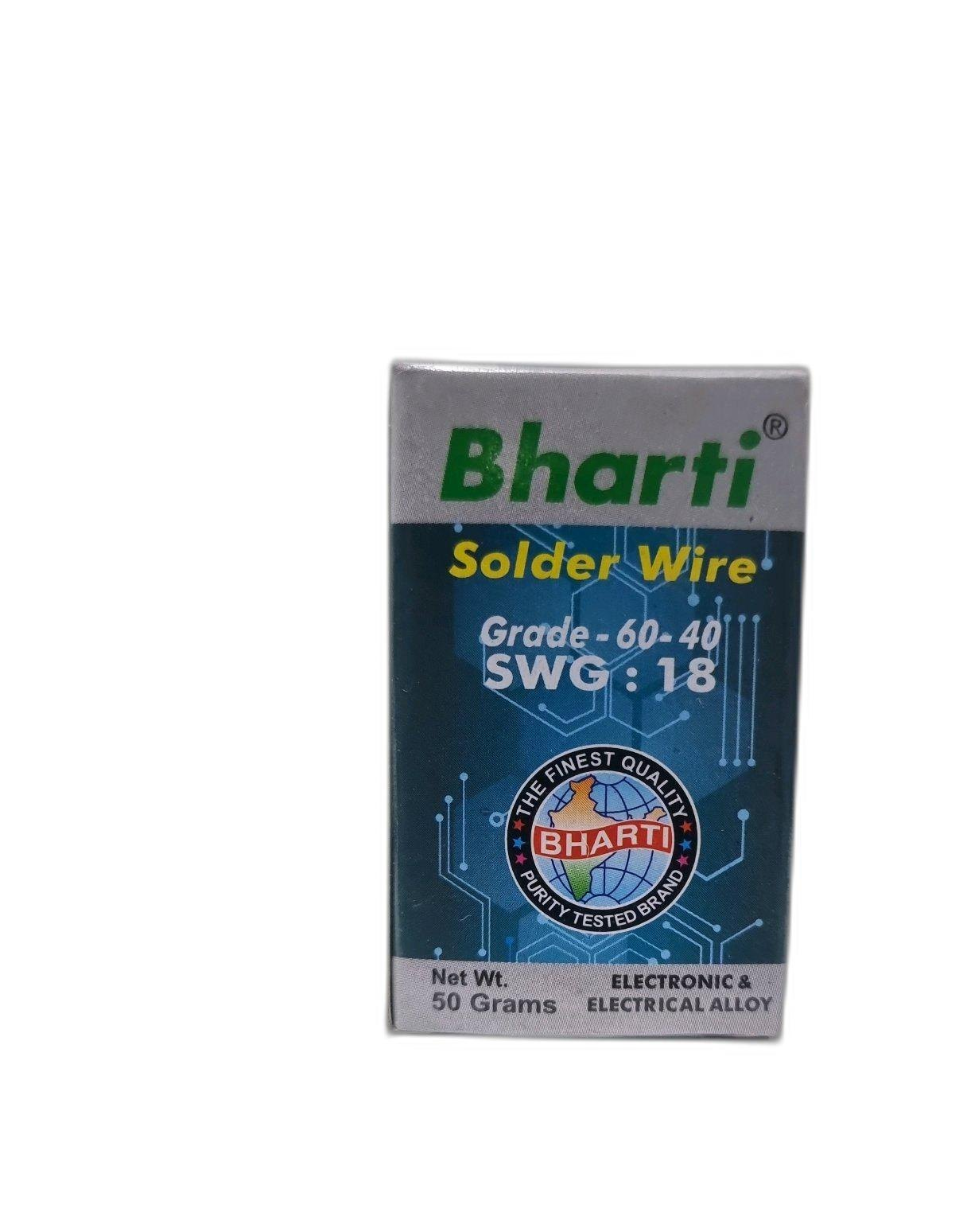 Bharti Flux Cored Solder Wire 60 -40 Grade 50gm-18-SWG