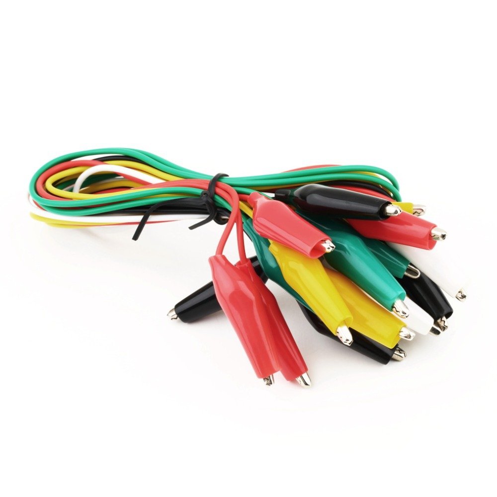 Alligator Double Ended Crocodile Clips Cable Pack of 10 Wire