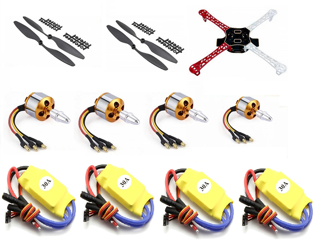 F450 / Q450 Quadcopter Frame DIY Kit With Bldc Motors, ESC and 1045 Propeller 