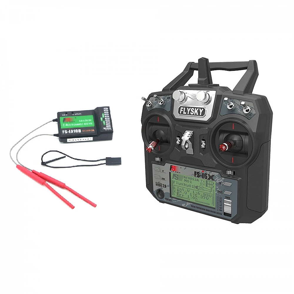 Flysky FS-i6X 2.4GHz 10CH AFHDS 2A RC Transmitter With FS-iA10B 2.4GHz 10CH Receiver