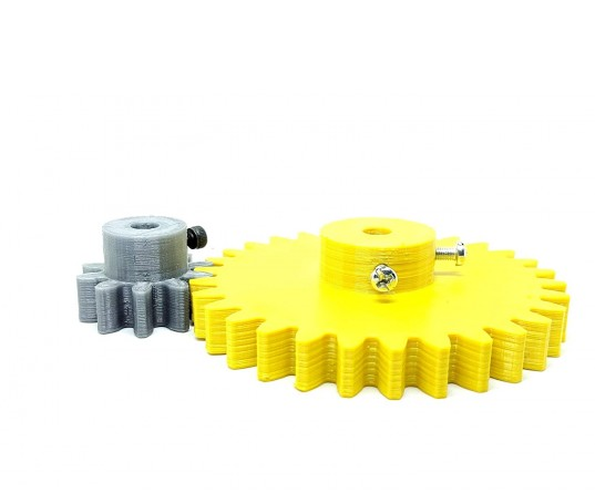 1pcs 3D Printed Plastic Spur Gear 10 Teeth 30mm dia 26 Teeth 70mm dia 10mm Width 6mm hole for DIY Projects