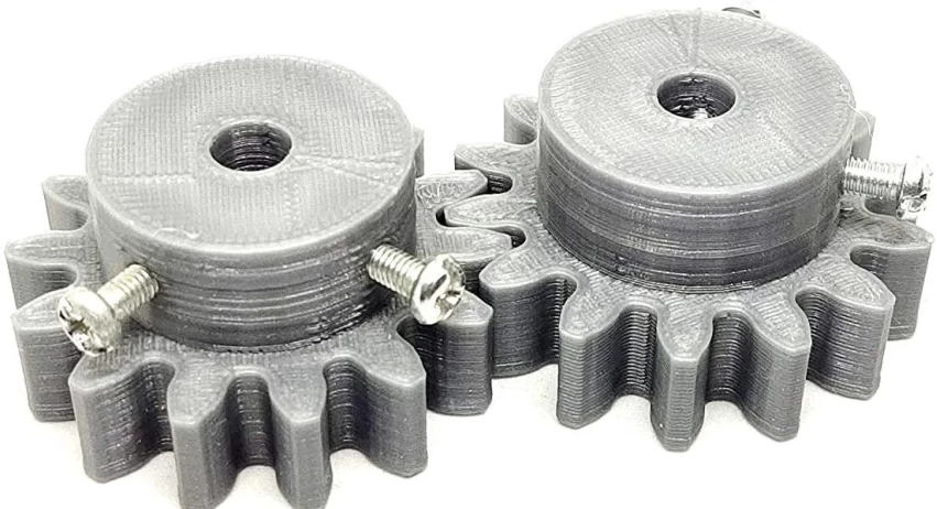 2pcs 3D Printed Plastic Spur Gear 14 Teeth 40mm dia 10mm Width 6mm hole for DIY Projects