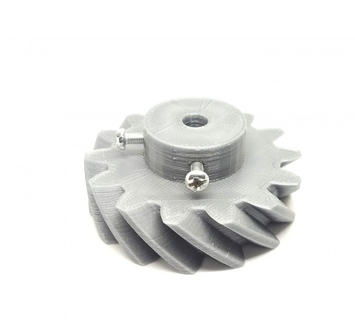 1pcs 3D Printed Left Helical Plastic Spur Gear 14 Teeth 54mm dia 15mm Width 6mm hole 45degree Helix for DIY Projects