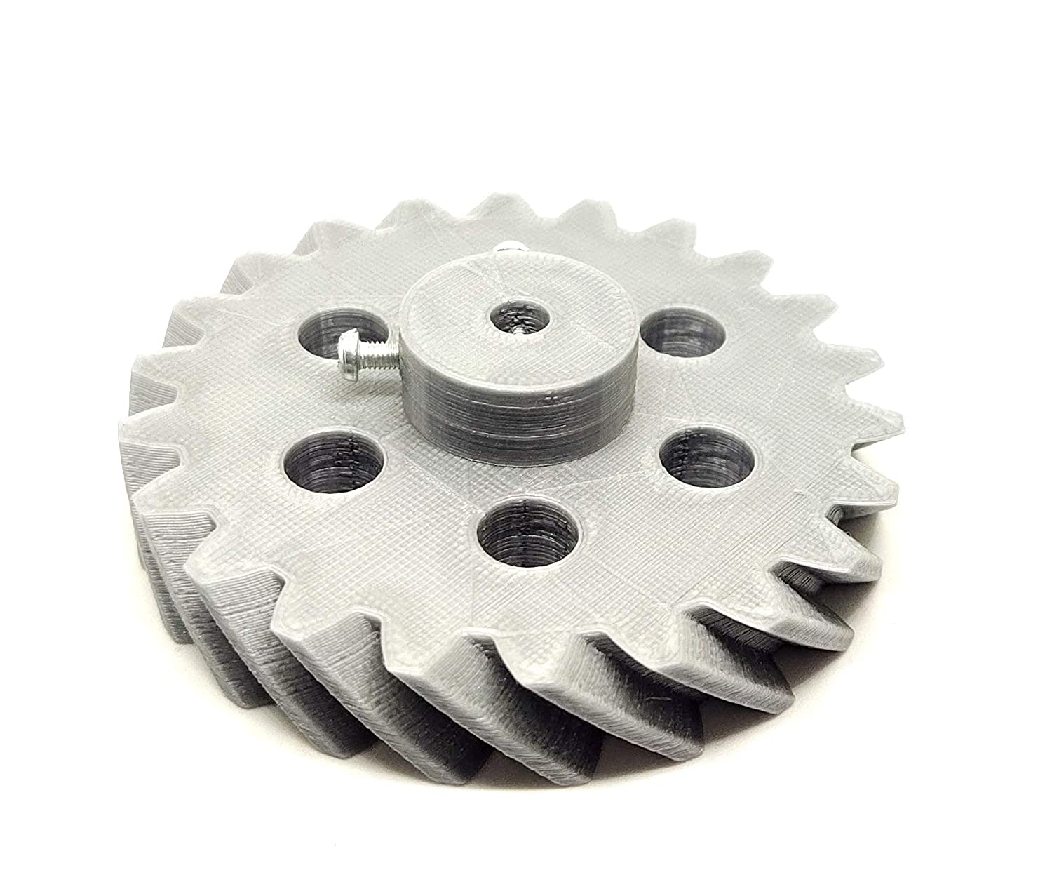 1pcs 3D Printed Left Helical Plastic Spur Gear 22 Teeth, 83mm dia, 15mm Width, 6mm hole, 45 degree Helix for DIY Projects