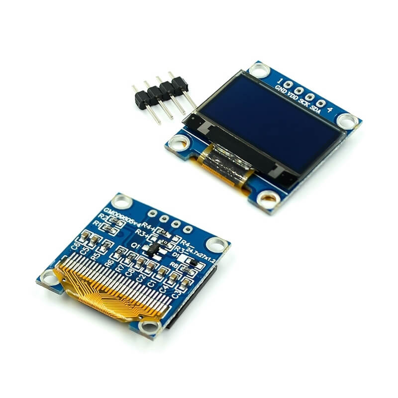0.96 Inch I2C/IIC 128x64 Oled Module 4-Pin (Blue Color)