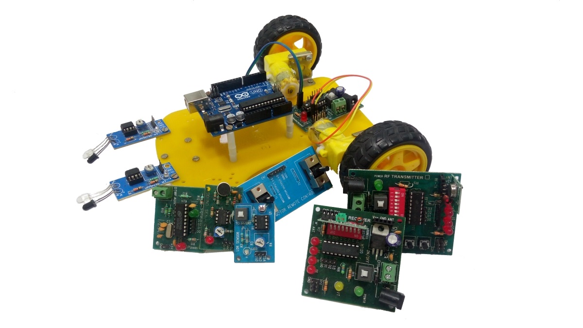 19 in 1 Multipurpose Arduino Uno R3 Based Robotic DIY Kit