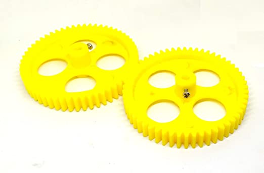 4pcs Plastic Spur gear 56 Teeth 85mm dia, 12mm Width, 6mm hole for DIY Projects