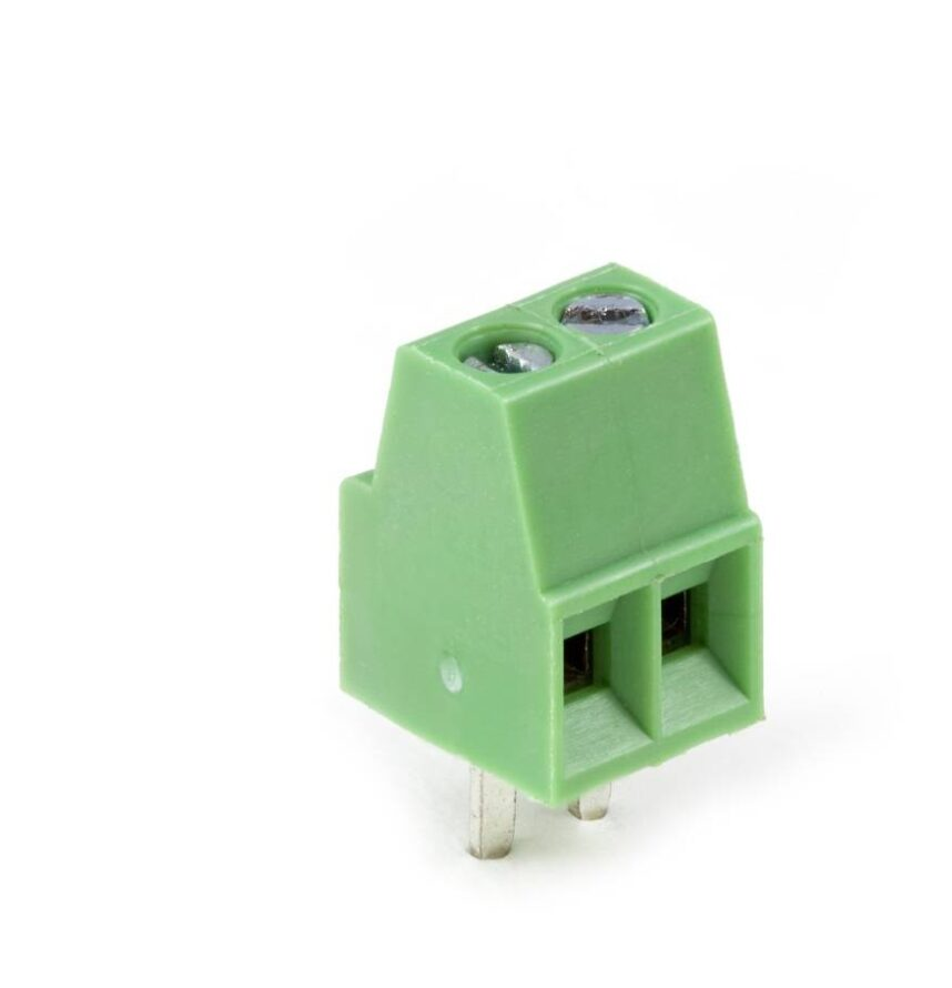 128-2P 2 Pin 5mm Screw Terminal Connector - 300V 10A 24-12 AWG