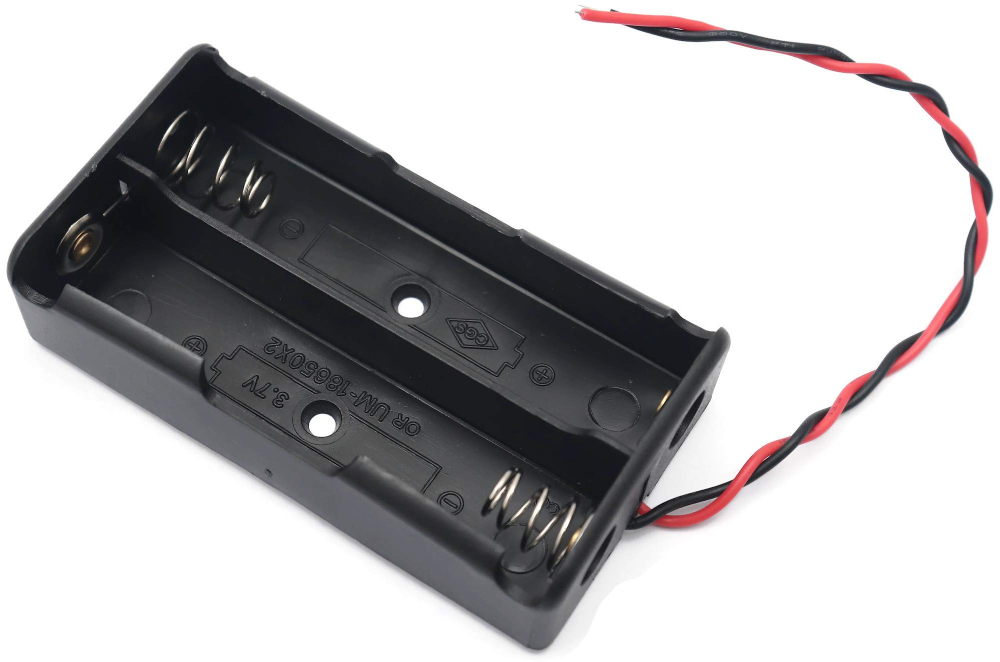 18650 Battery In-Series Lithium Cell Holder Open Case with Wire