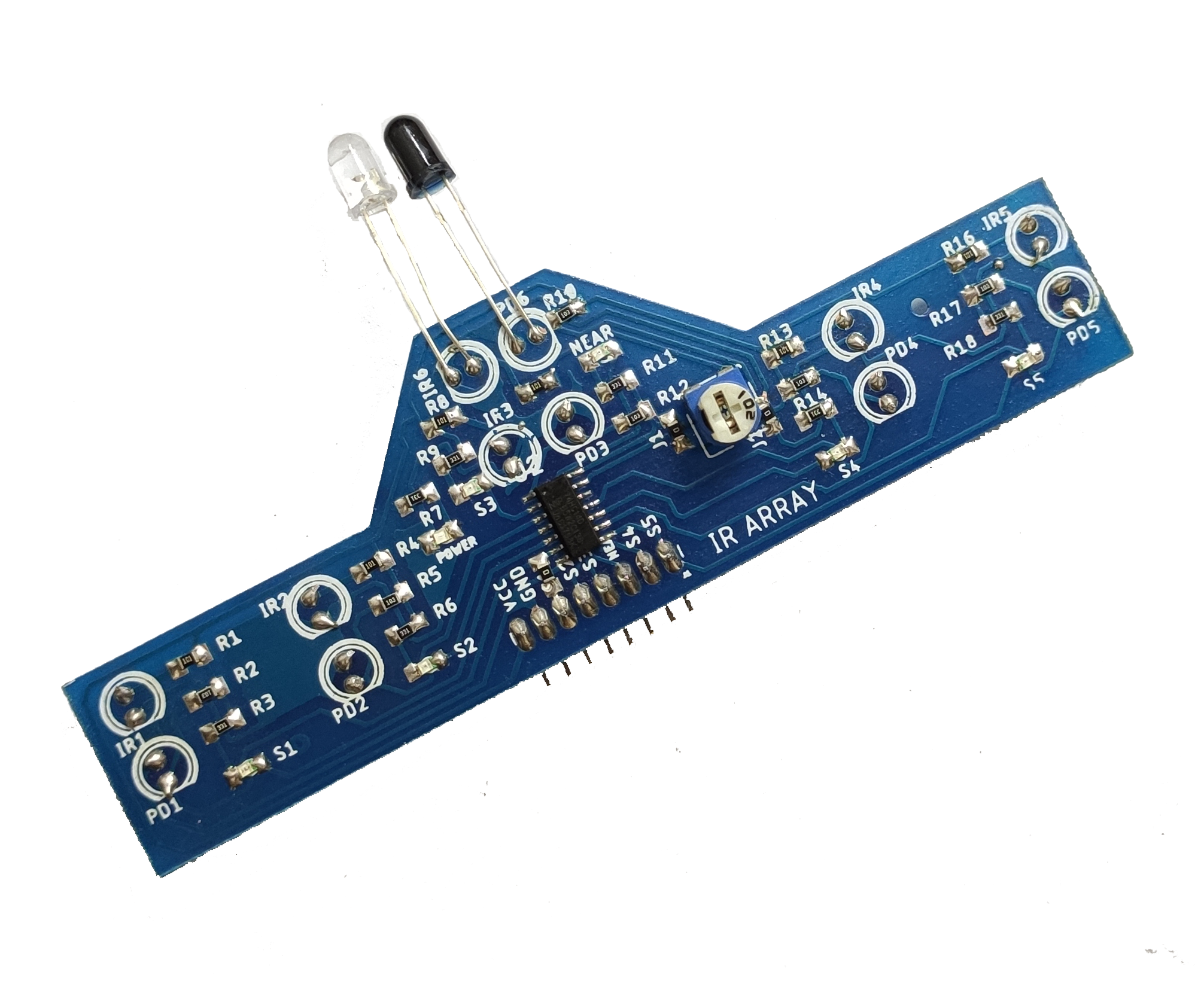 6-Channel IR Sensor Array With Digital Output & 8-PIN Wires