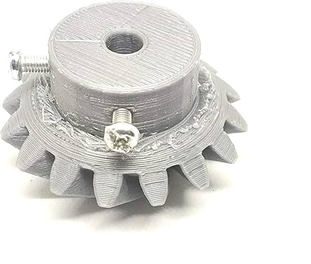 1 Pair 3D Printed Plastic Helical Bevel Gear 16 Teeth 43mm dia 15mm Width 6mm hole 2.5 Module for DIY Projects