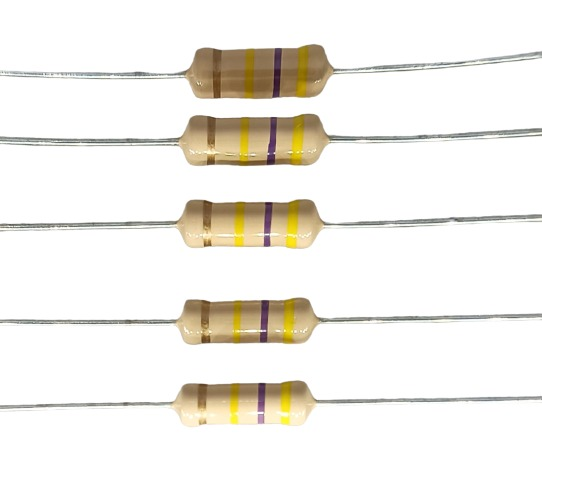 470K Ohm 1W Flameproof Metal Oxide Resistor - Medium Quality pack of 5