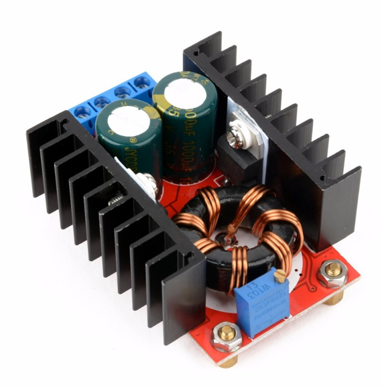 150W DC-DC Step-Up Boost Converter 10-32V to 12-35V 6A Adjustable Power Supply Module