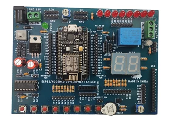 Node MCU IoT Development Board Shield (with NODEMCU Amica)