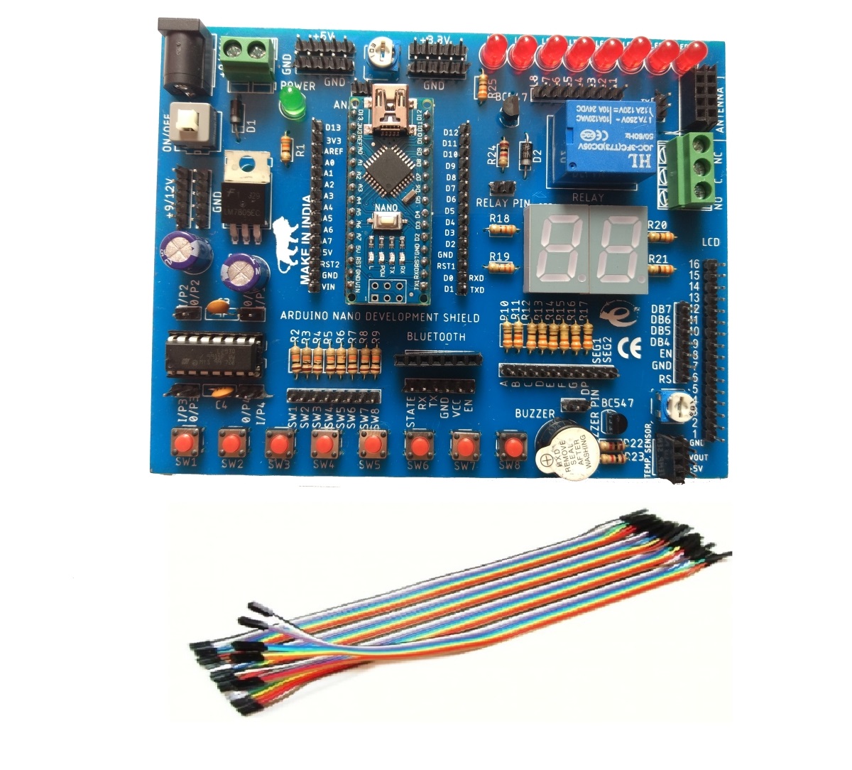 NANO Development Board Shield With NANO & 20-Pin Wires Combo Set