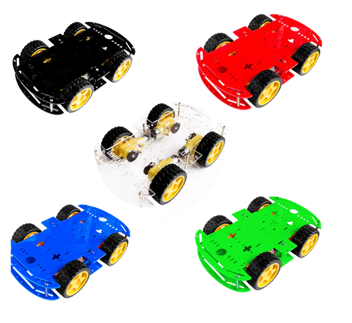 Multi-Purpose 4-Wheels Double Decker Car Robotic Kit 