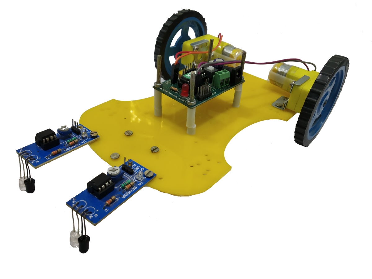 Line Follower 5 in 1 Non-Programmable LFR Robotic DIY Kit (Without Microcontroller)