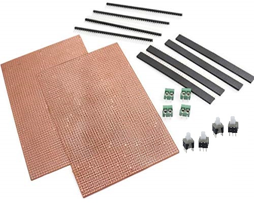 General Purpose PCB With Female & Male Berg Strip Combo (5 Pieces Each)