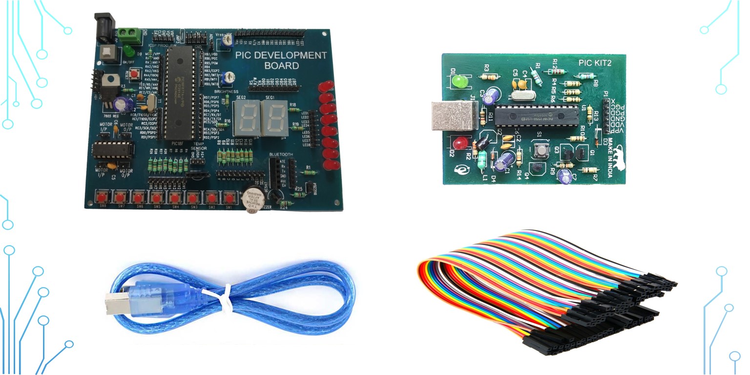PIC16FXX Microcontroller Development Board & PIC KIT-2 Programmer Combo
