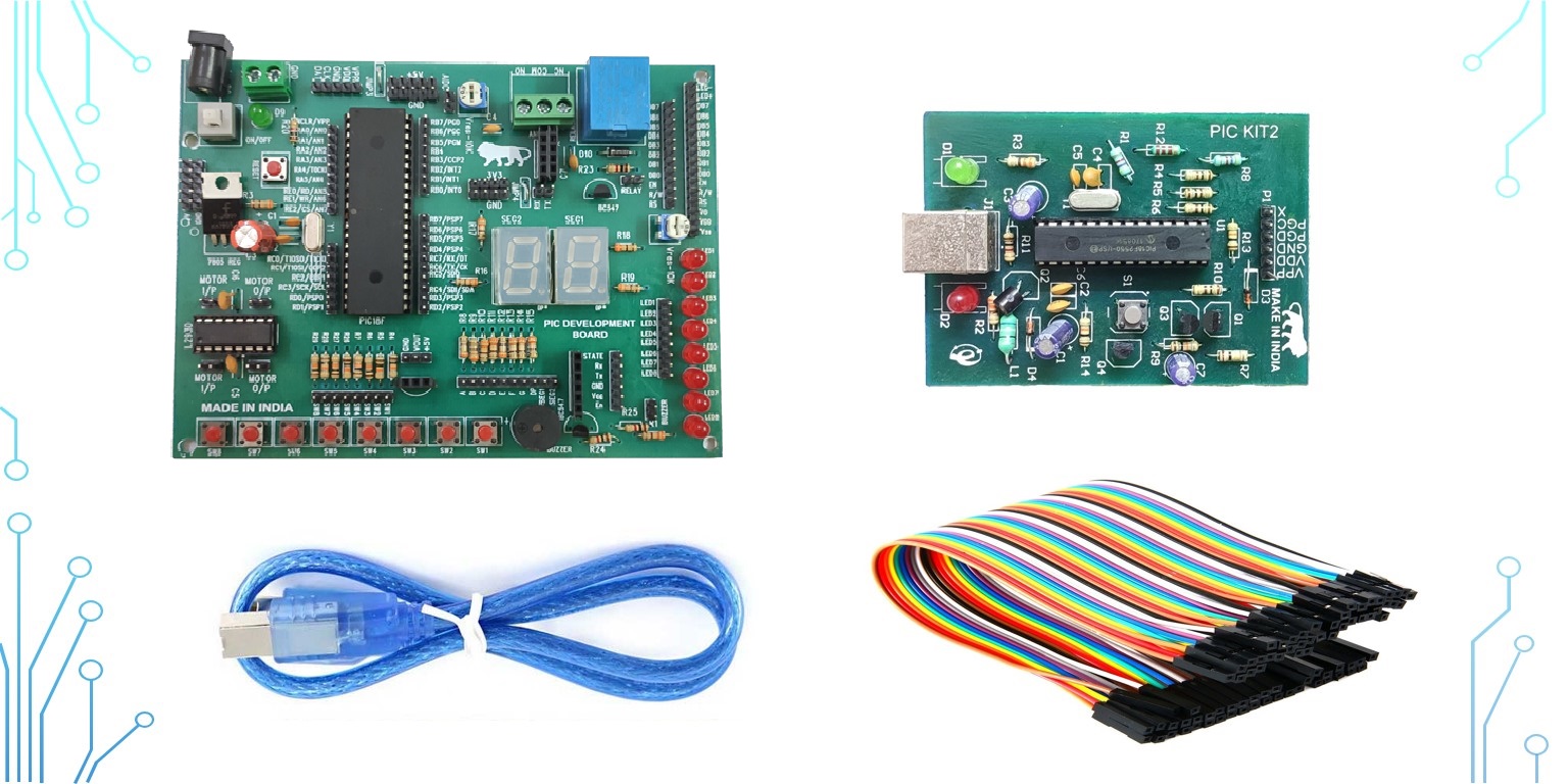 PIC16FXX Microcontroller Development Board & PIC KIT-2 Programmer Combo