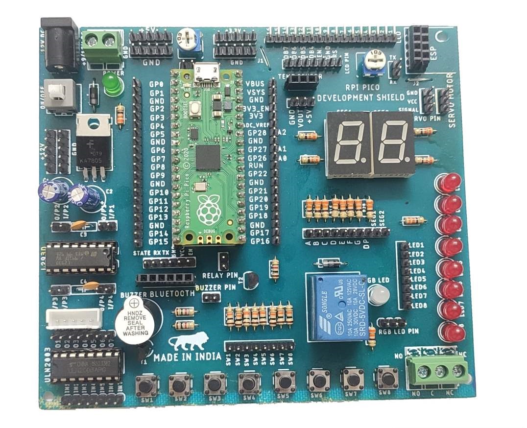 RASPBERRY PI PICO DEVELOPMENT BOARD SHIELD WITH PICO BOARD