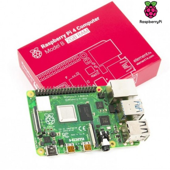 Raspberry Pi 4 Model B Motherboard With 2 GB RAM