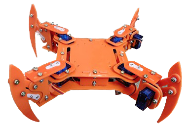 Quad Spider DIY Robotic Kit with servo motors and electronics board 