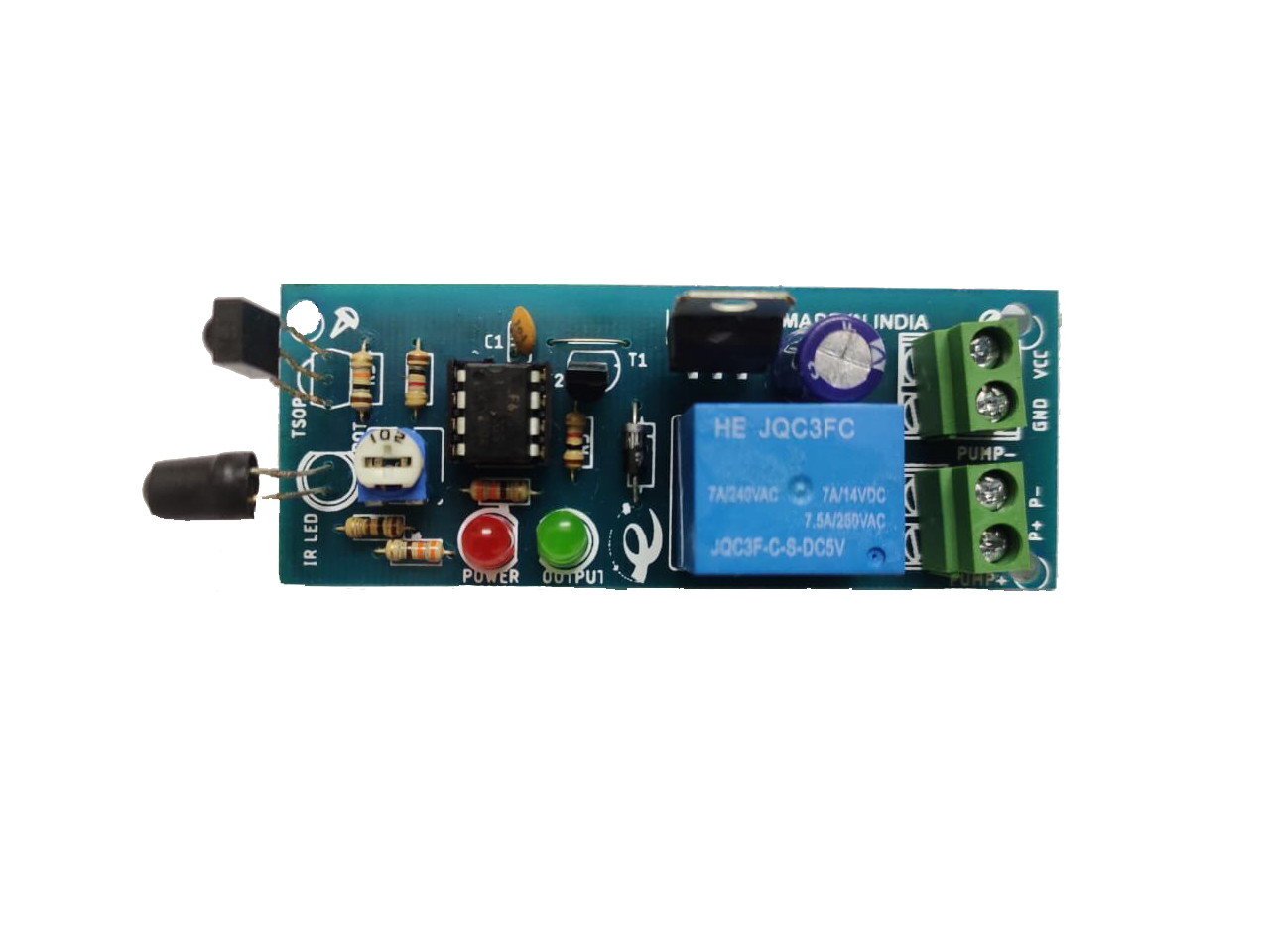 IR TSOP Sensor Relay Module with Timer & Range Adjuster