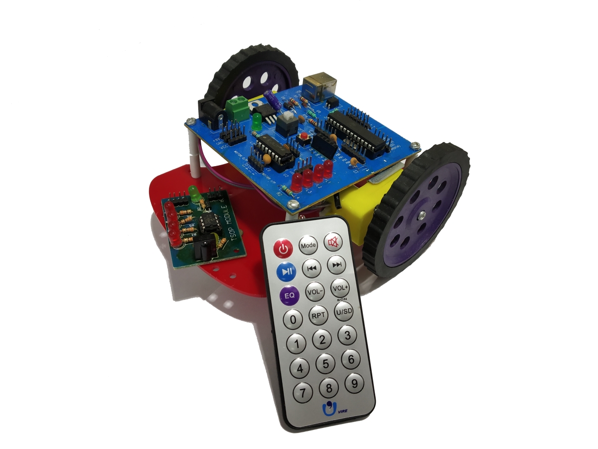 Wireless IR Remote Controlled Programmable Robotic DIY Kit