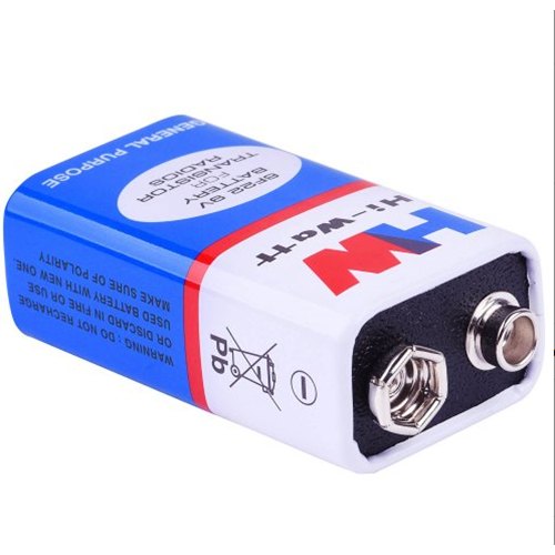 9V HI-Watt Long Life Zinc Carbon Battery 