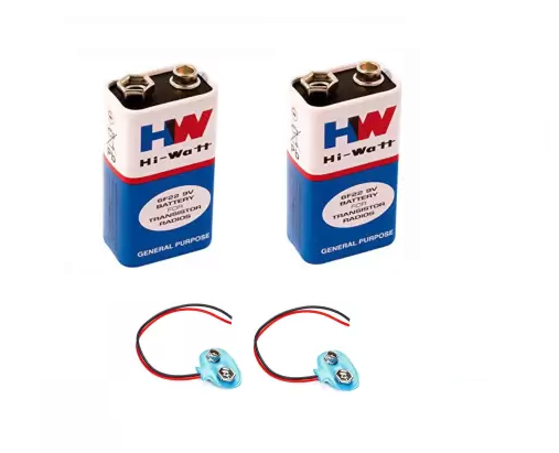 9V HI-Watt Long Life Zinc Carbon Battery (2 pieces)