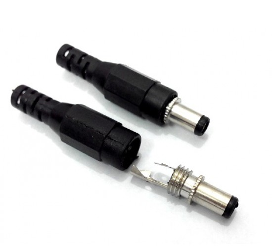 DC Power Connector - DC Jack - Male - 2.1mm Inner Dia - 5.5mm Outer Dia