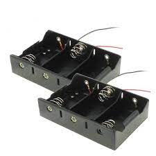 Black Plastic Storage Box Case Holder for Battery 4 x 18650 Cell Box, without Cover