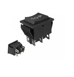 DPDT Center Off Rocker Switch - Spring Action