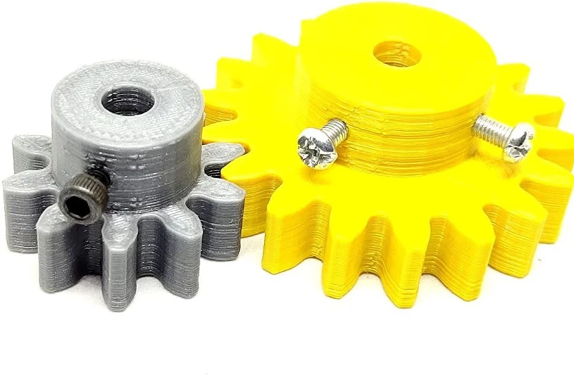 1pcs 3D Printed Plastic Spur Gear 10 Teeth 30mm dia  22 Teeth 60mm dia 10mm Width 6mm hole for DIY Projects