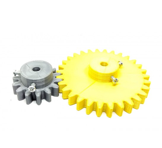 1pcs 3D Printed Plastic Spur Gear 14 Teeth 40mm dia 30 Teeth 80mm dia 10mm Width 6mm hole for DIY Projects