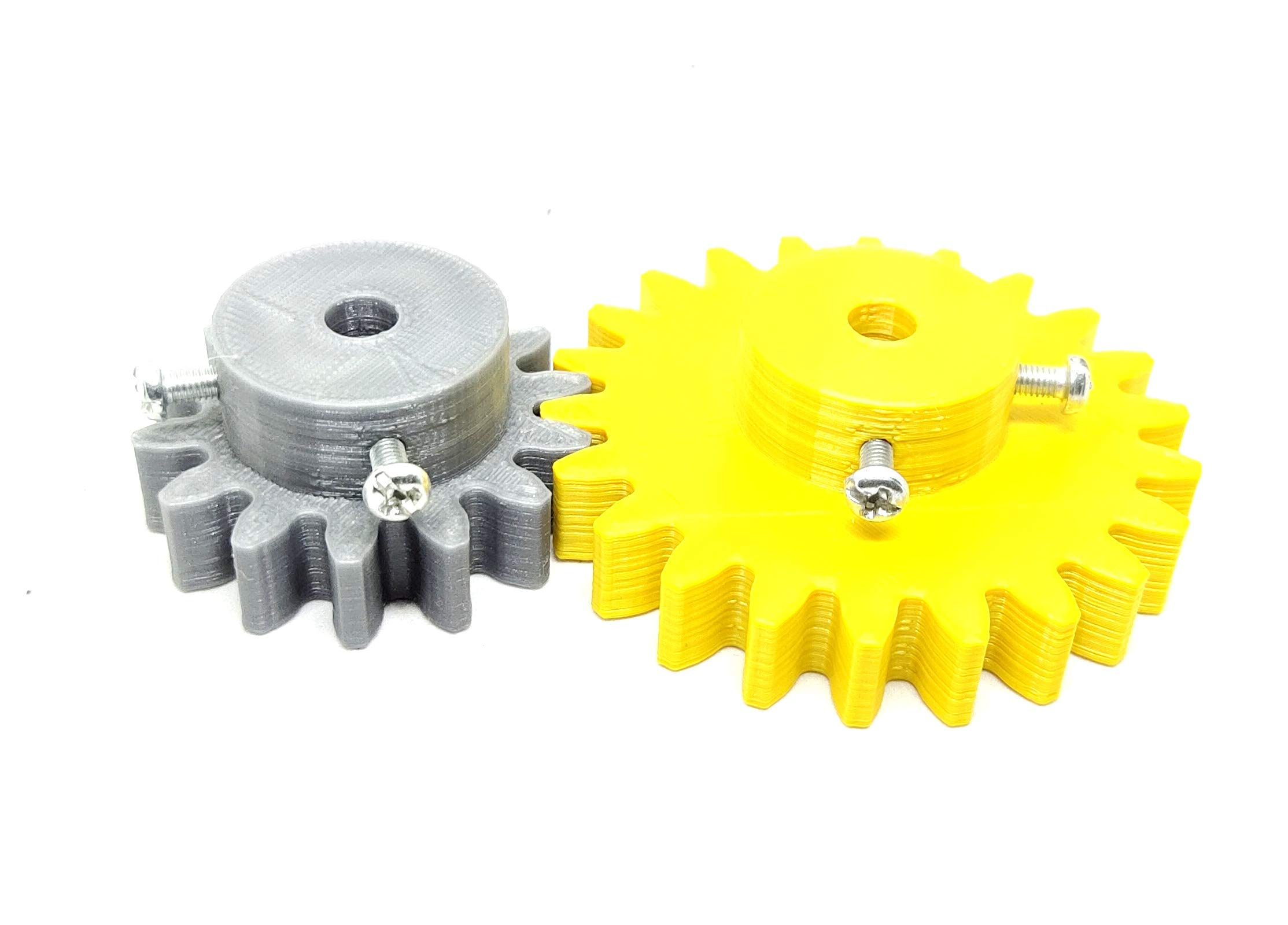 1pcs 3D Printed Plastic Spur Gear 14 Teeth 40mm dia 22 Teeth 60mm dia 10mm Width 6mm hole for DIY Projects